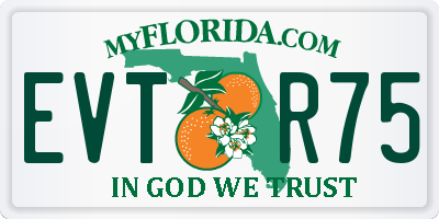FL license plate EVTR75