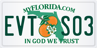FL license plate EVTS03