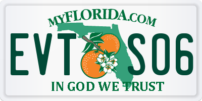FL license plate EVTS06