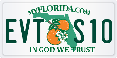 FL license plate EVTS10