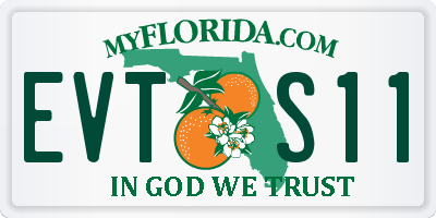 FL license plate EVTS11