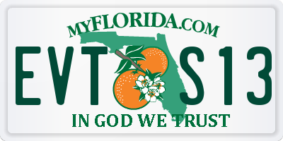 FL license plate EVTS13