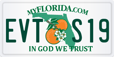 FL license plate EVTS19