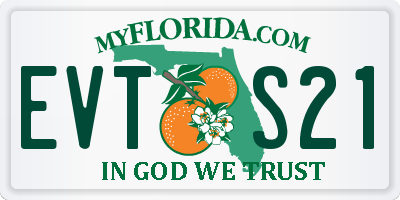 FL license plate EVTS21