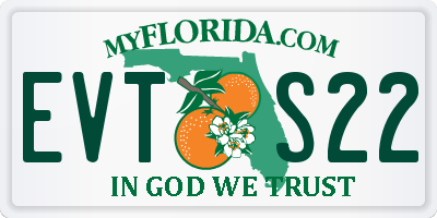 FL license plate EVTS22