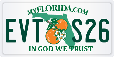 FL license plate EVTS26
