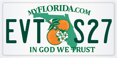 FL license plate EVTS27