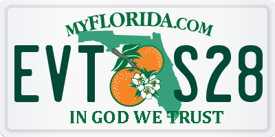 FL license plate EVTS28