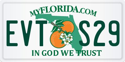FL license plate EVTS29