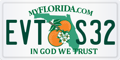 FL license plate EVTS32