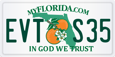 FL license plate EVTS35