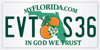 FL license plate EVTS36