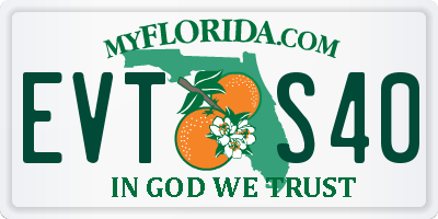 FL license plate EVTS40