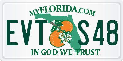 FL license plate EVTS48