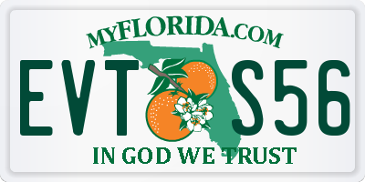 FL license plate EVTS56