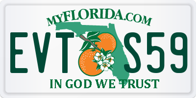 FL license plate EVTS59