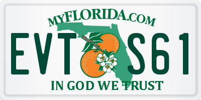 FL license plate EVTS61