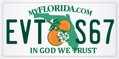 FL license plate EVTS67