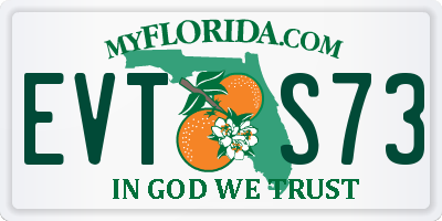FL license plate EVTS73