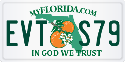 FL license plate EVTS79