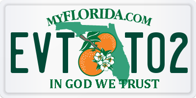 FL license plate EVTT02
