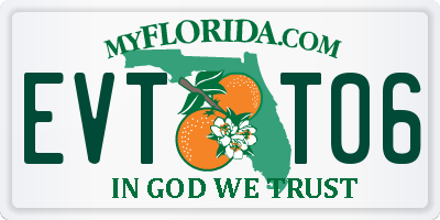 FL license plate EVTT06