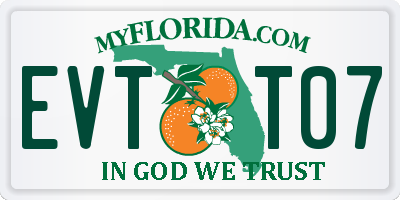 FL license plate EVTT07