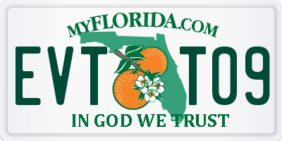 FL license plate EVTT09