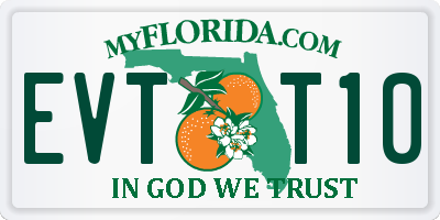 FL license plate EVTT10