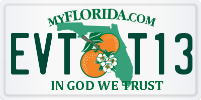 FL license plate EVTT13