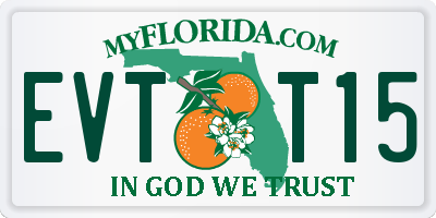 FL license plate EVTT15