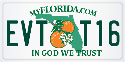 FL license plate EVTT16