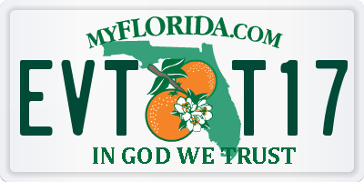FL license plate EVTT17