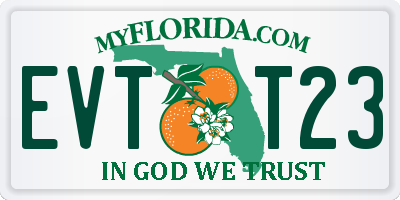 FL license plate EVTT23