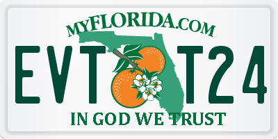 FL license plate EVTT24
