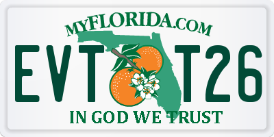FL license plate EVTT26