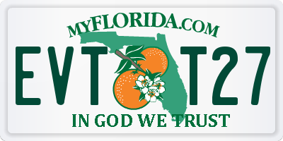 FL license plate EVTT27