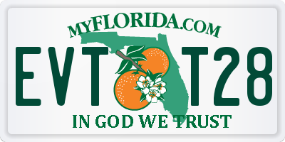 FL license plate EVTT28