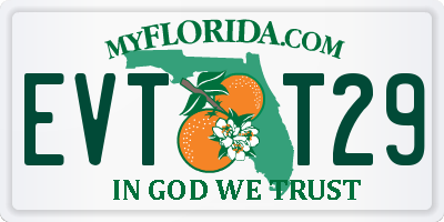 FL license plate EVTT29