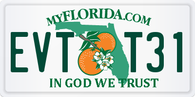 FL license plate EVTT31