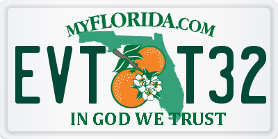 FL license plate EVTT32