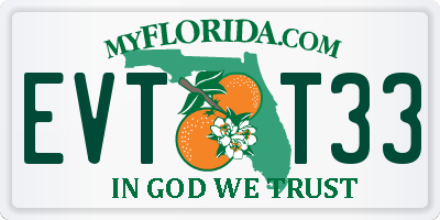 FL license plate EVTT33