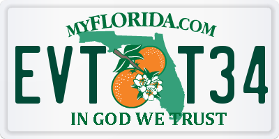 FL license plate EVTT34