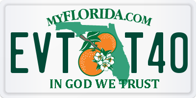 FL license plate EVTT40