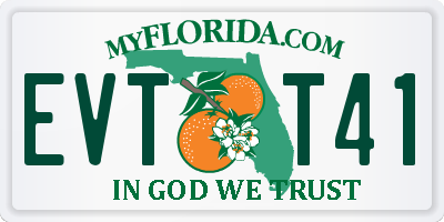 FL license plate EVTT41