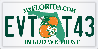 FL license plate EVTT43