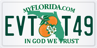 FL license plate EVTT49