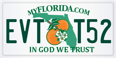 FL license plate EVTT52