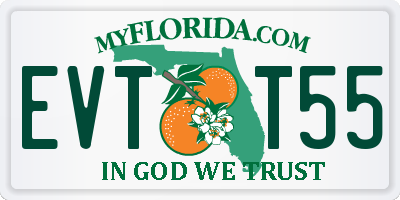 FL license plate EVTT55