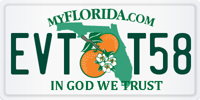 FL license plate EVTT58